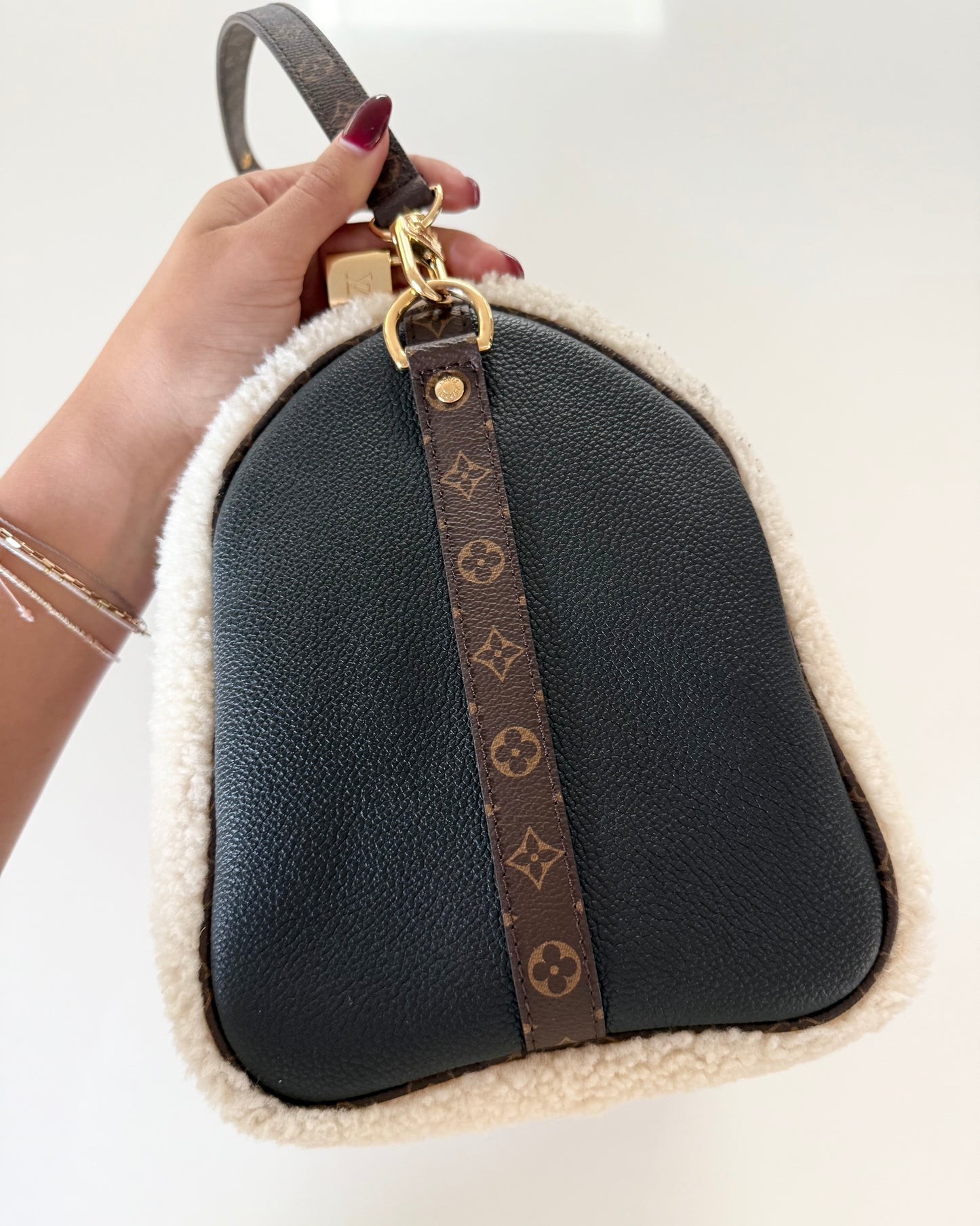 Louis Vuitton Black Leather Monogram Teddy Speedy 30 from 2020
