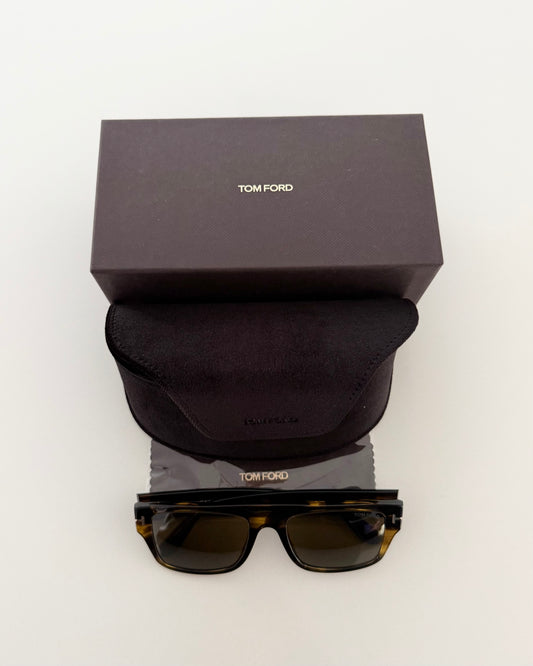 Tom Ford Tortoise Flat Top Sunnies