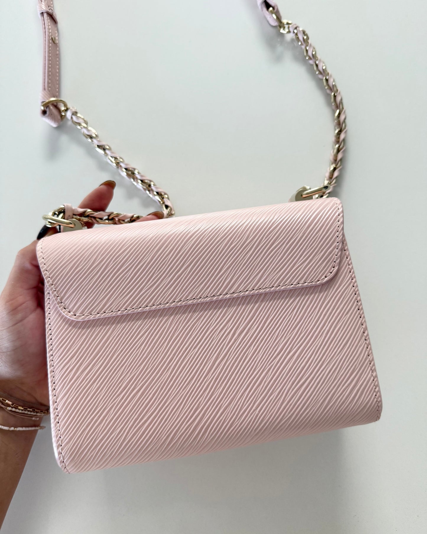 Louis Vuitton LIMITED Rose Jasmine Epi Leather Enamel Wave Twist PM