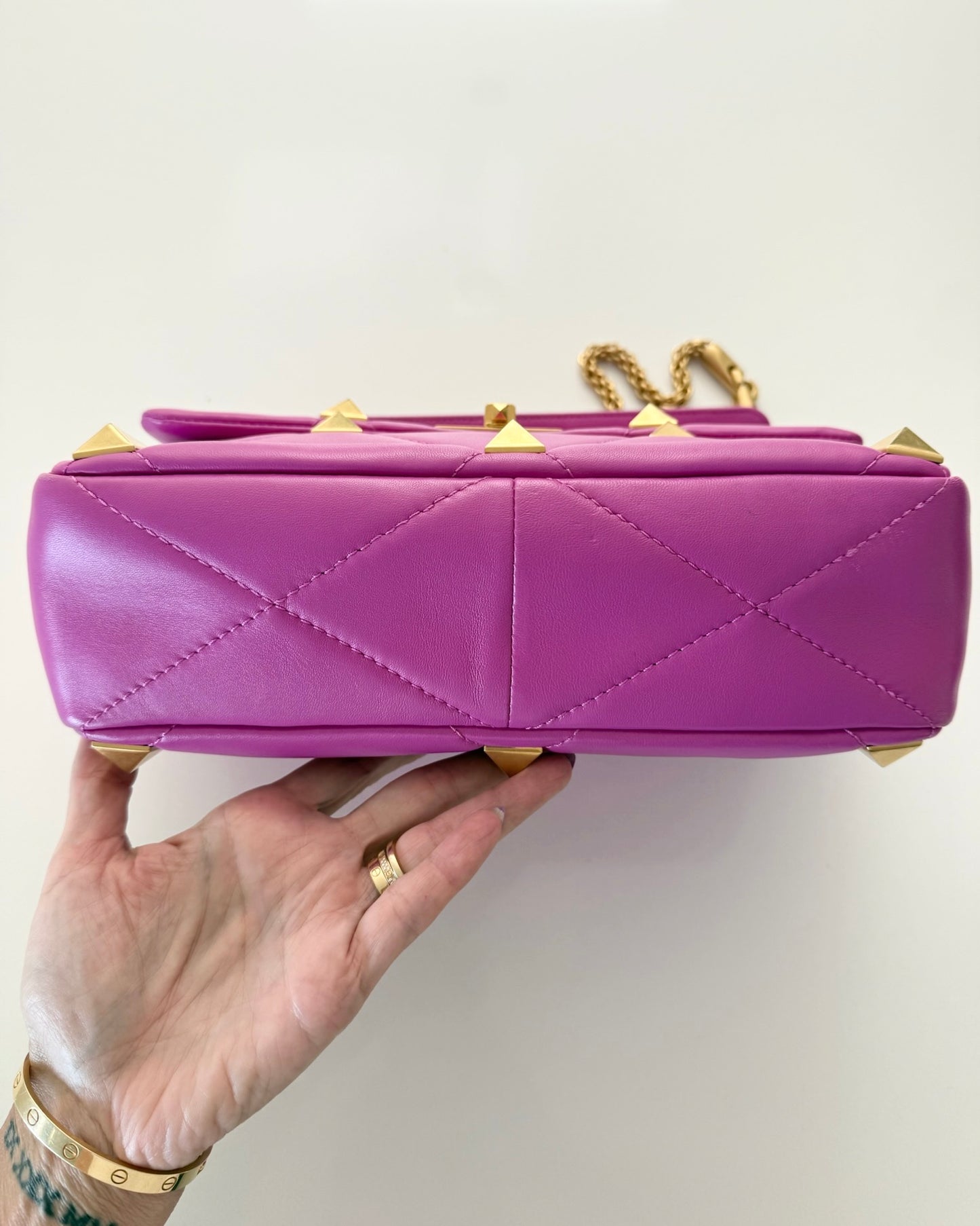 Valentino Pink/Purple Large Roman Rockstud
