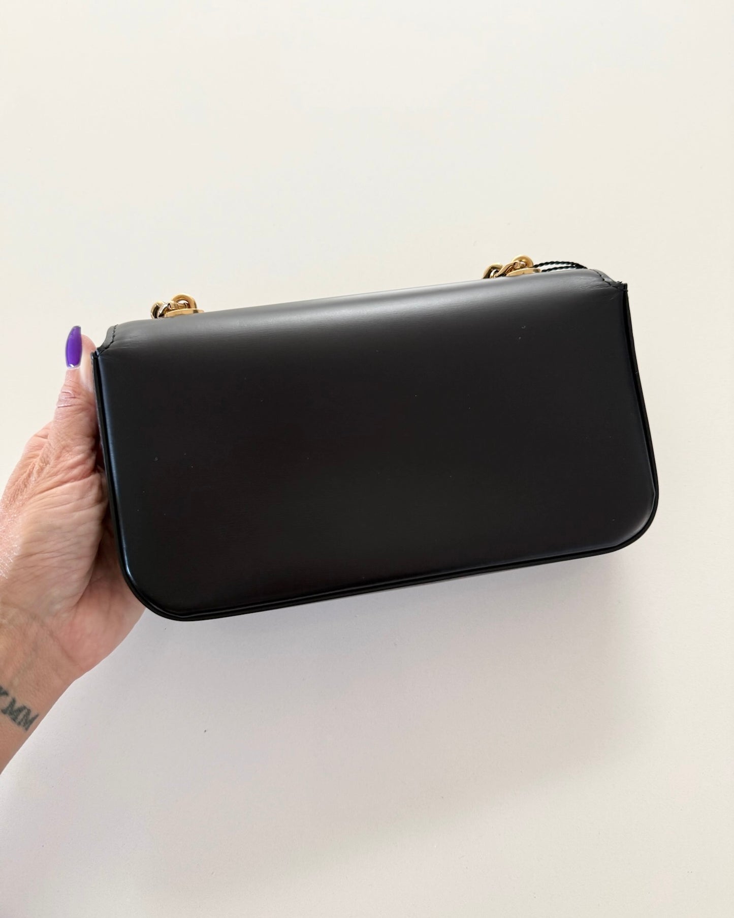 Celine Black Triomphe Claude Chain Small Shoulder Bag