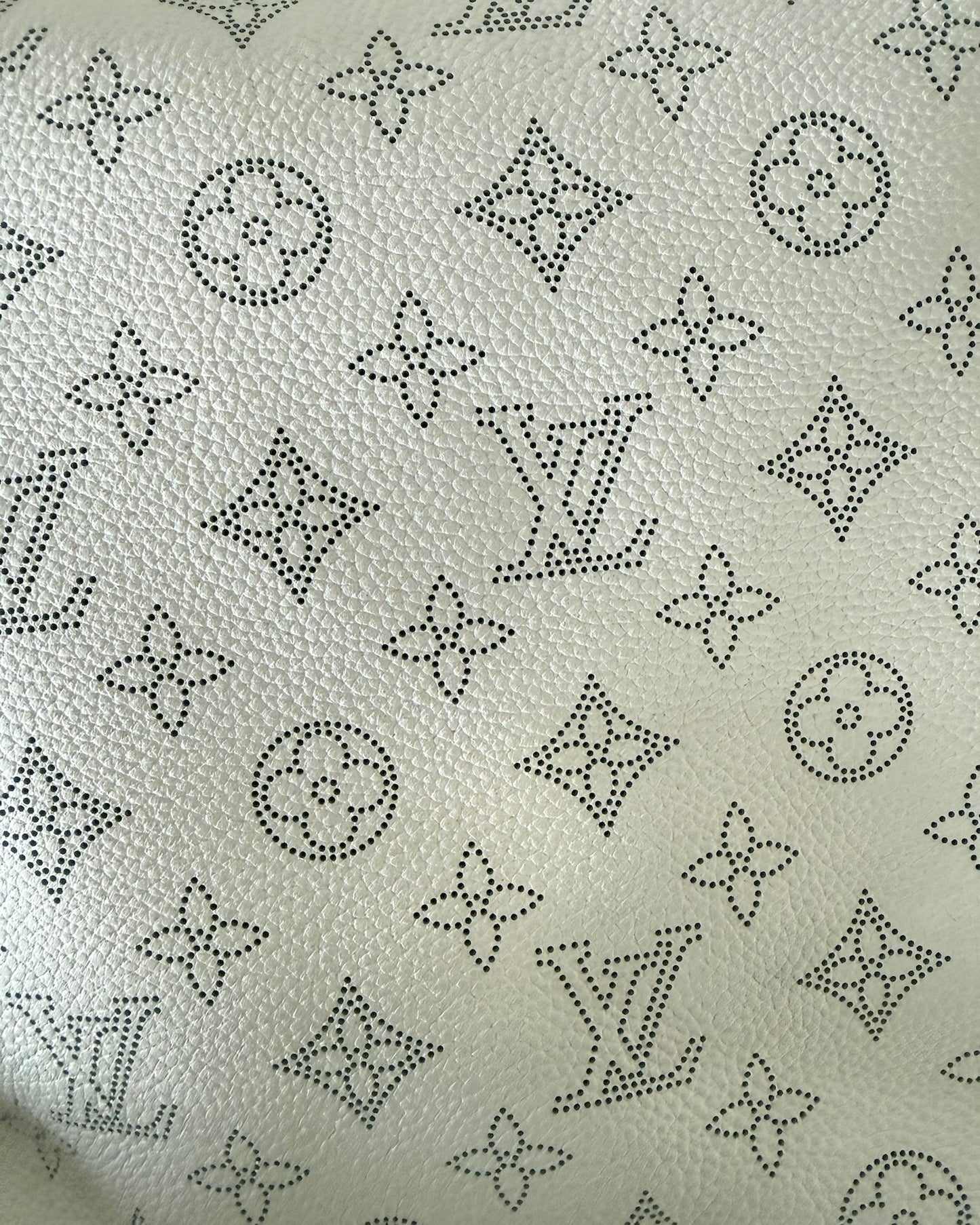 Louis Vuitton Snow White Monogram Mahina Leather Hobo MM