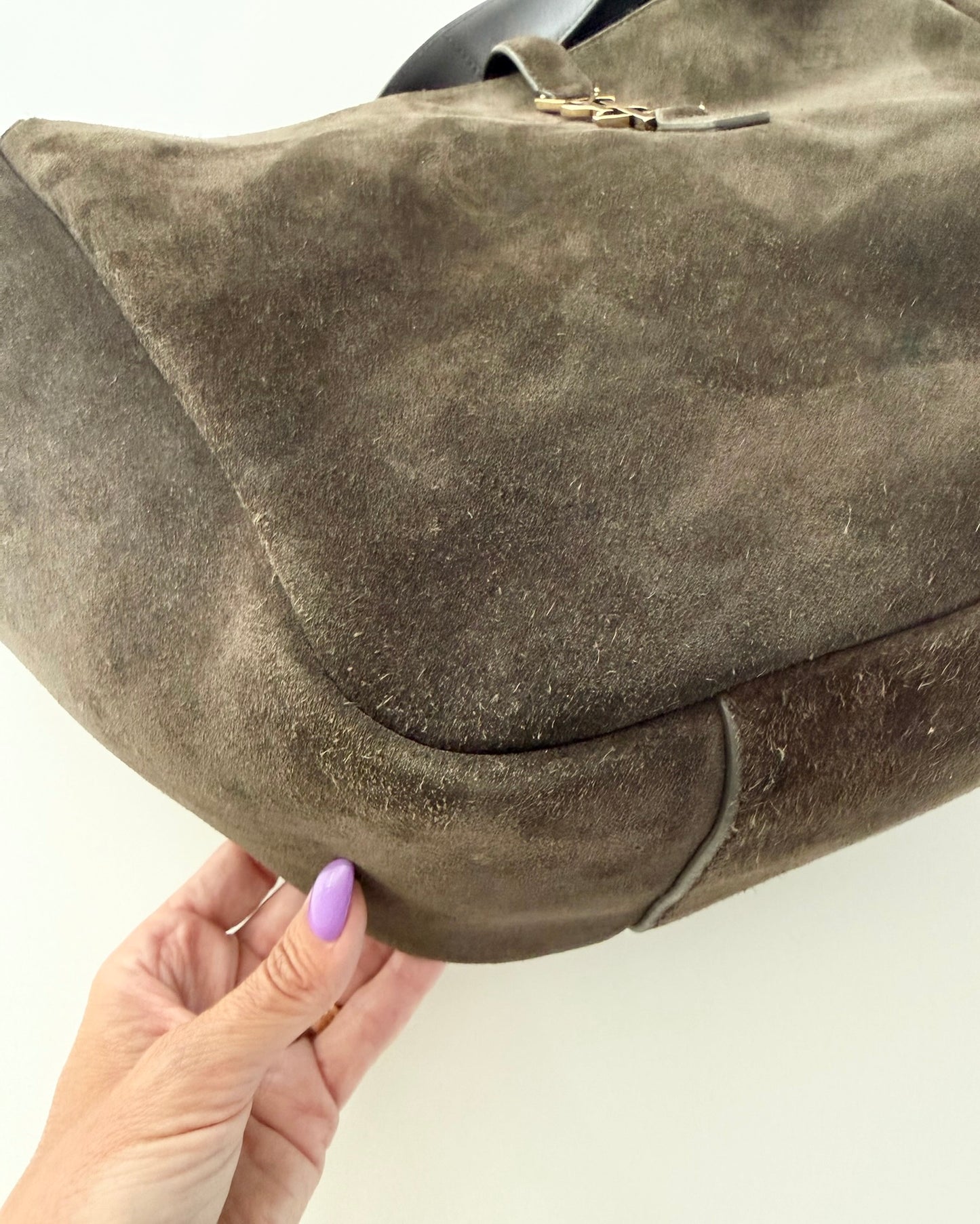 Saint Laurent Brown Suede Bea Tote Bag
