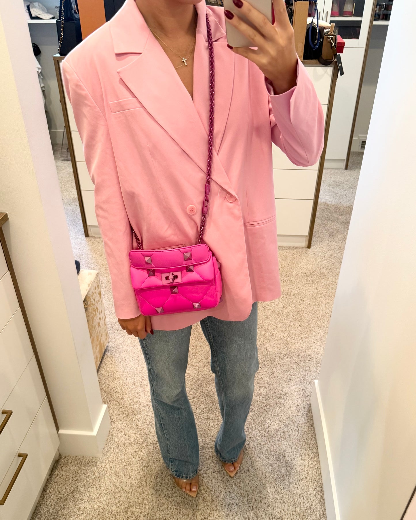 Valentino LIMITED All Pink Small Roman Rockstud
