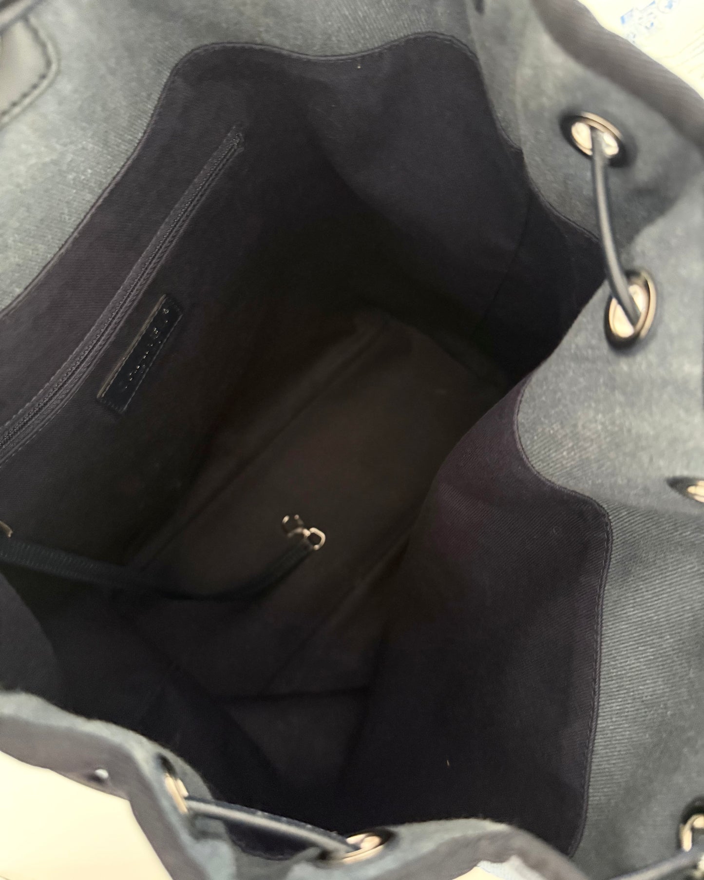 Chanel Blue Denim and Sequin Deauville Backpack