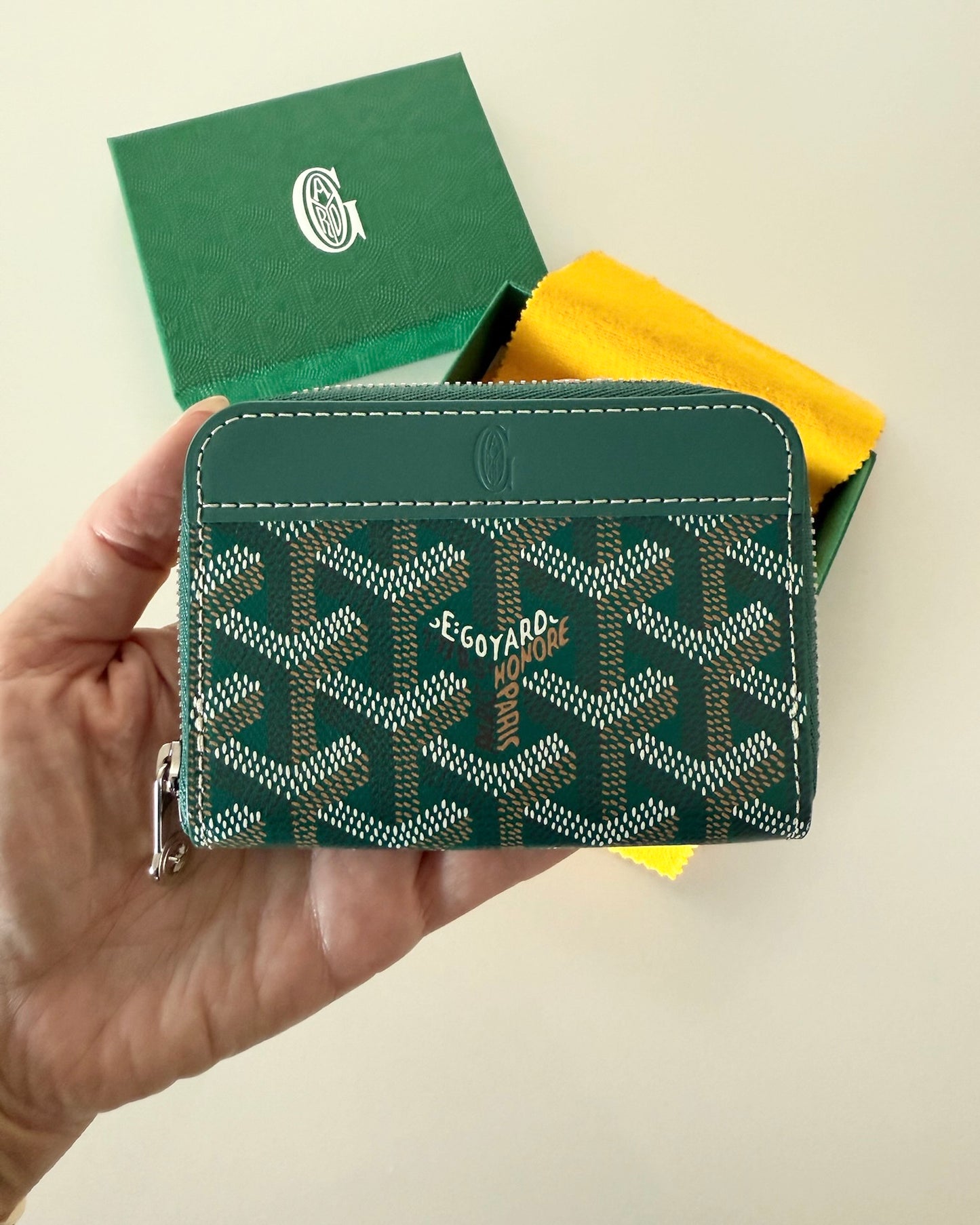 Goyard Green Matignon Zippy Wallet