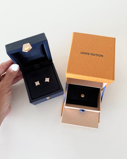 Louis Vuitton Color Blossom BB Star Ear Stud, Pink Gold and White Mother-of-Pearl
