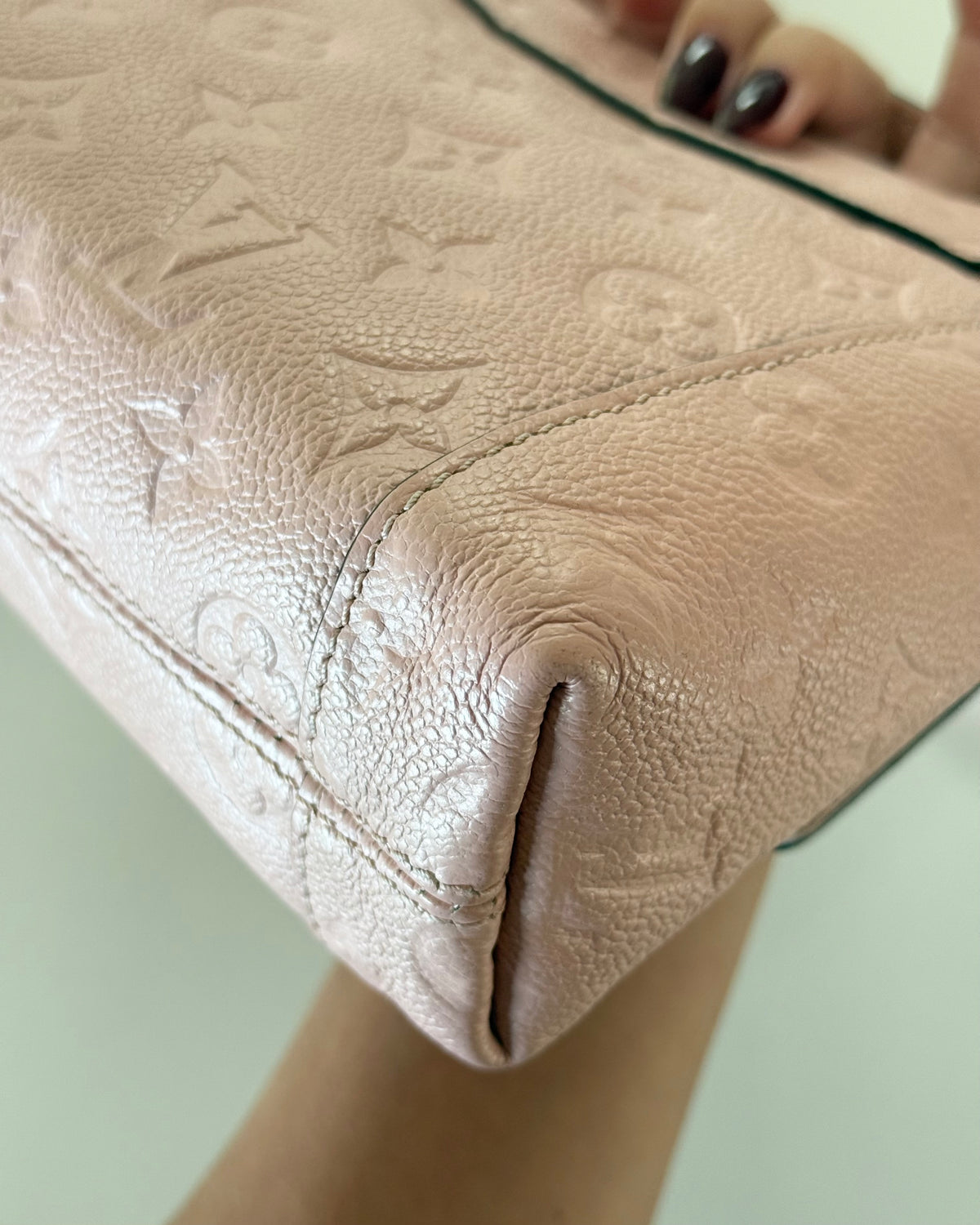 Louis Vuitton Pink/Rose Poudre Monogram Empreinte Leather Blanche BB Bag from 2018
