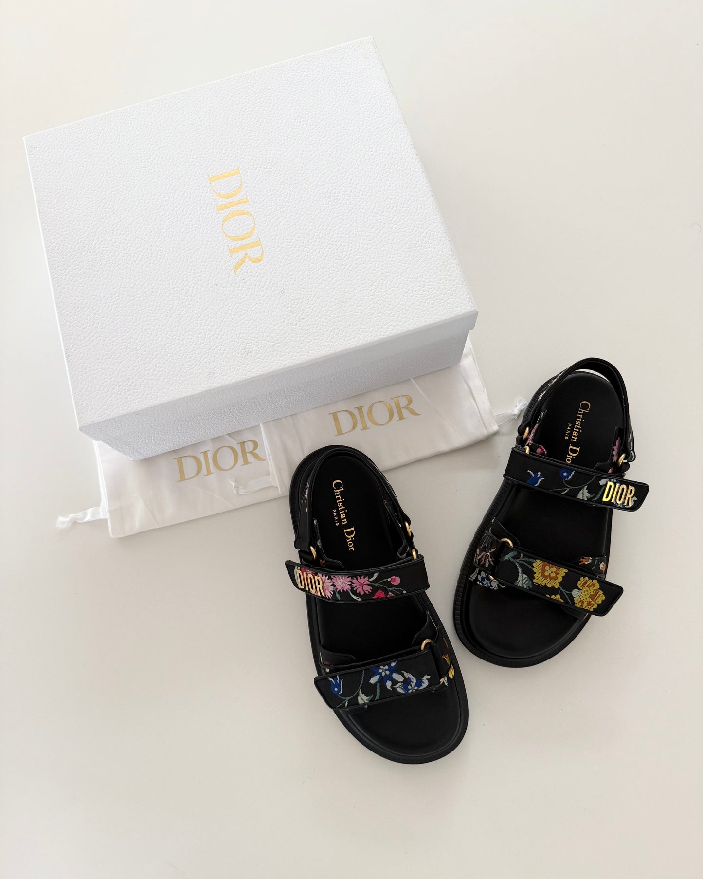 Christian Dior Floral Dioract Dad Sandals Size 39