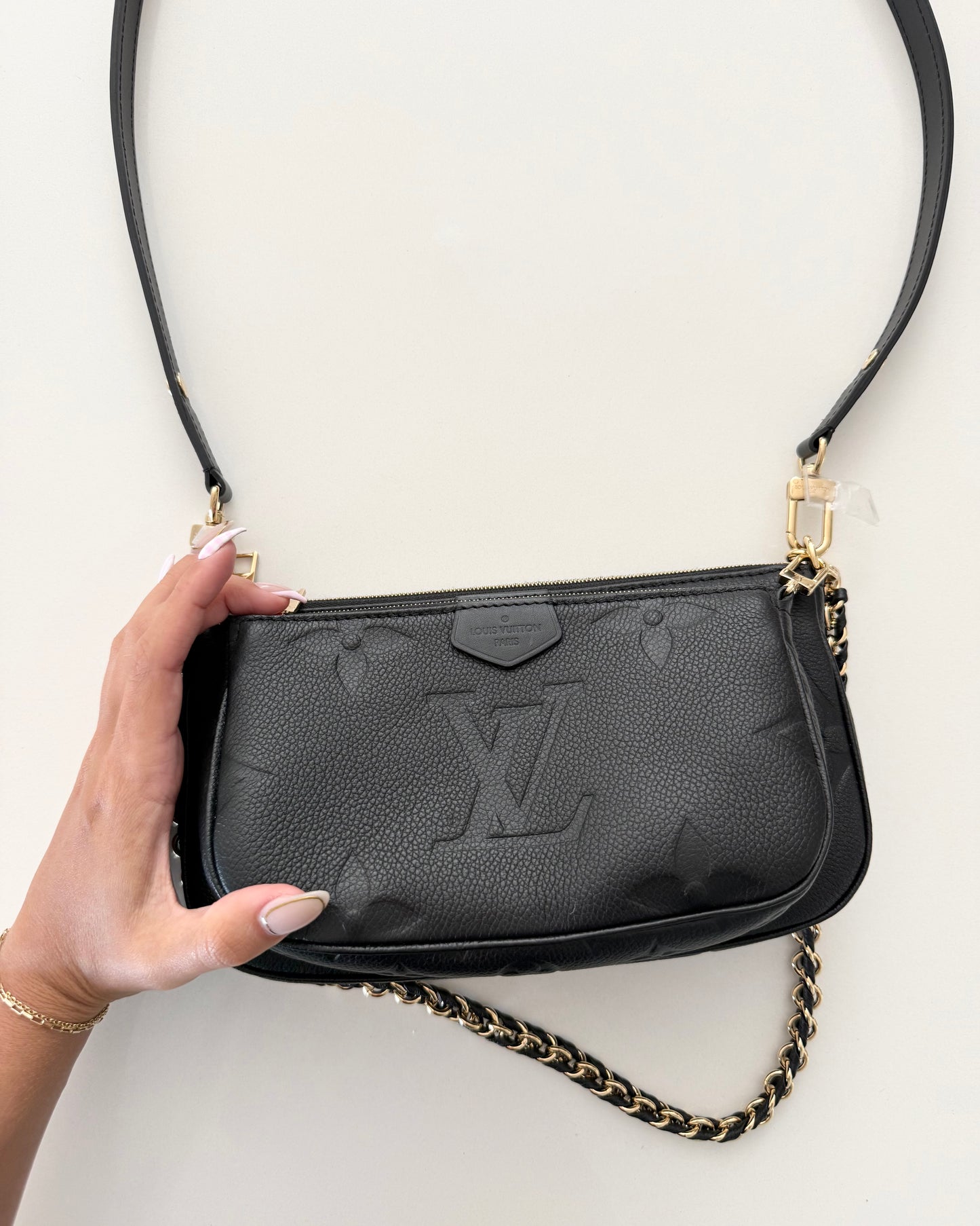 Louis Vuitton Black Monogram Empreinte Leather Multi Pochette Accessories