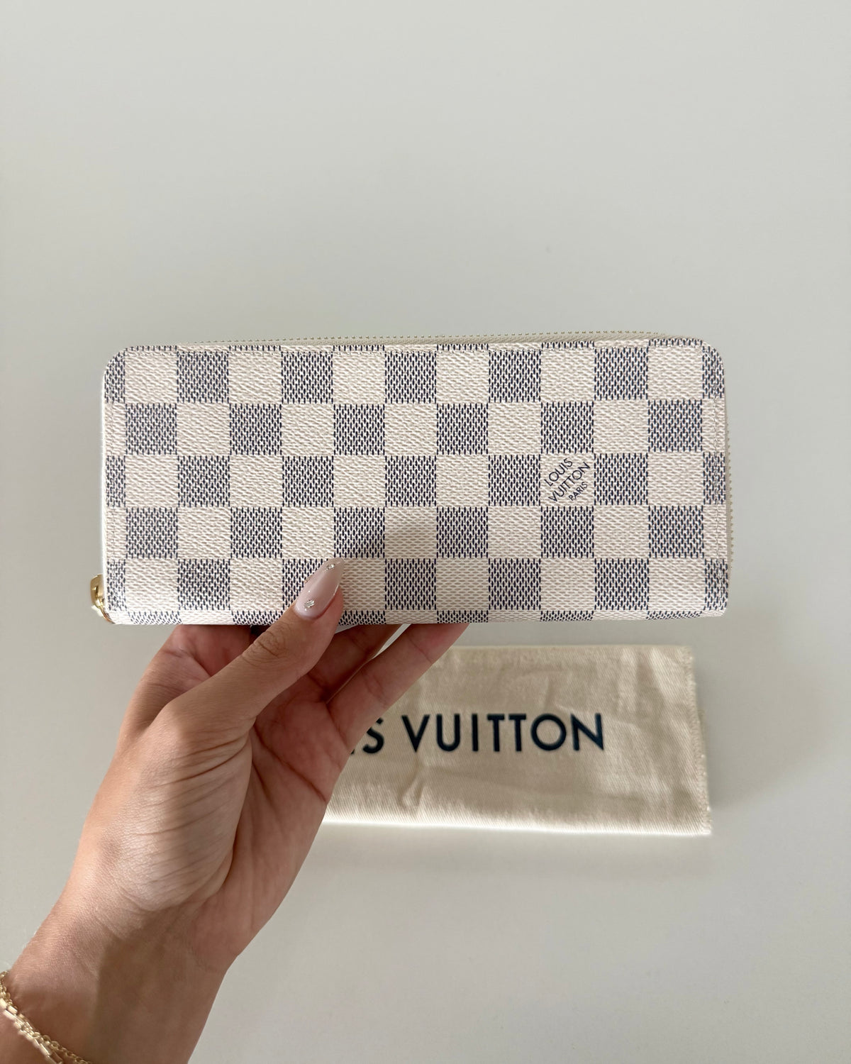Louis Vuitton Damier Azur Rose Ballerine Clemence Wallet