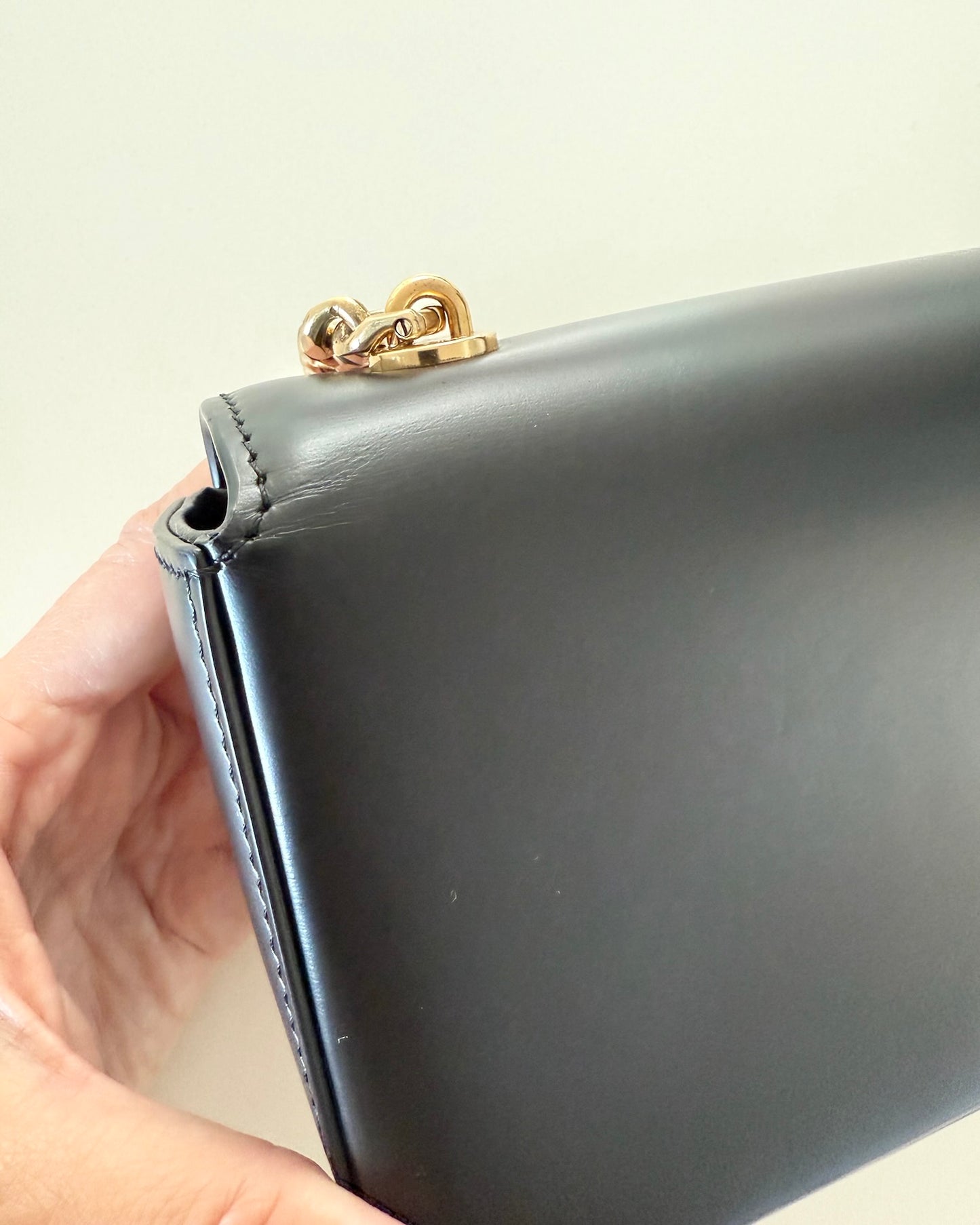 Celine Black Triomphe Claude Chain Small Shoulder Bag