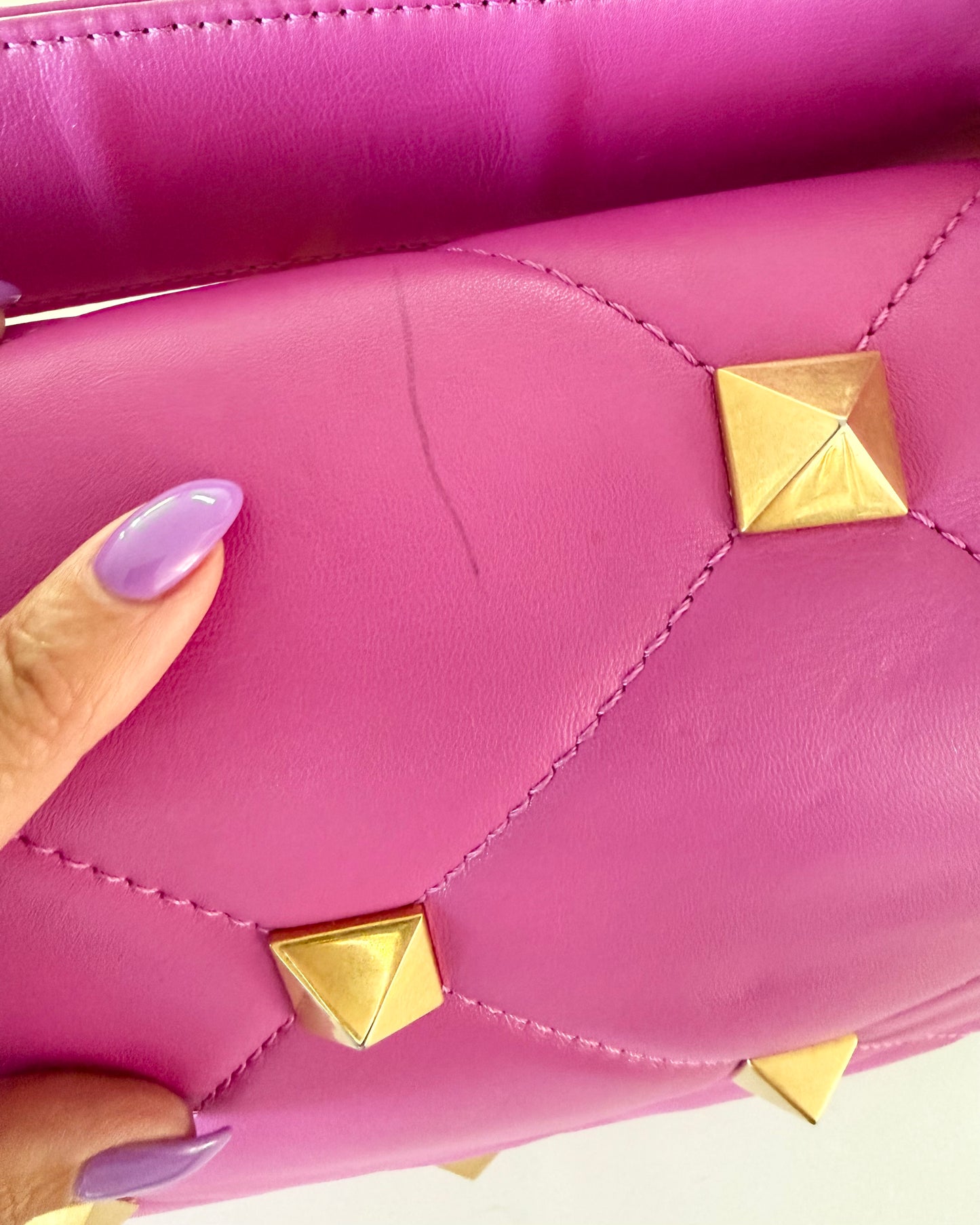 Valentino Pink/Purple Large Roman Rockstud
