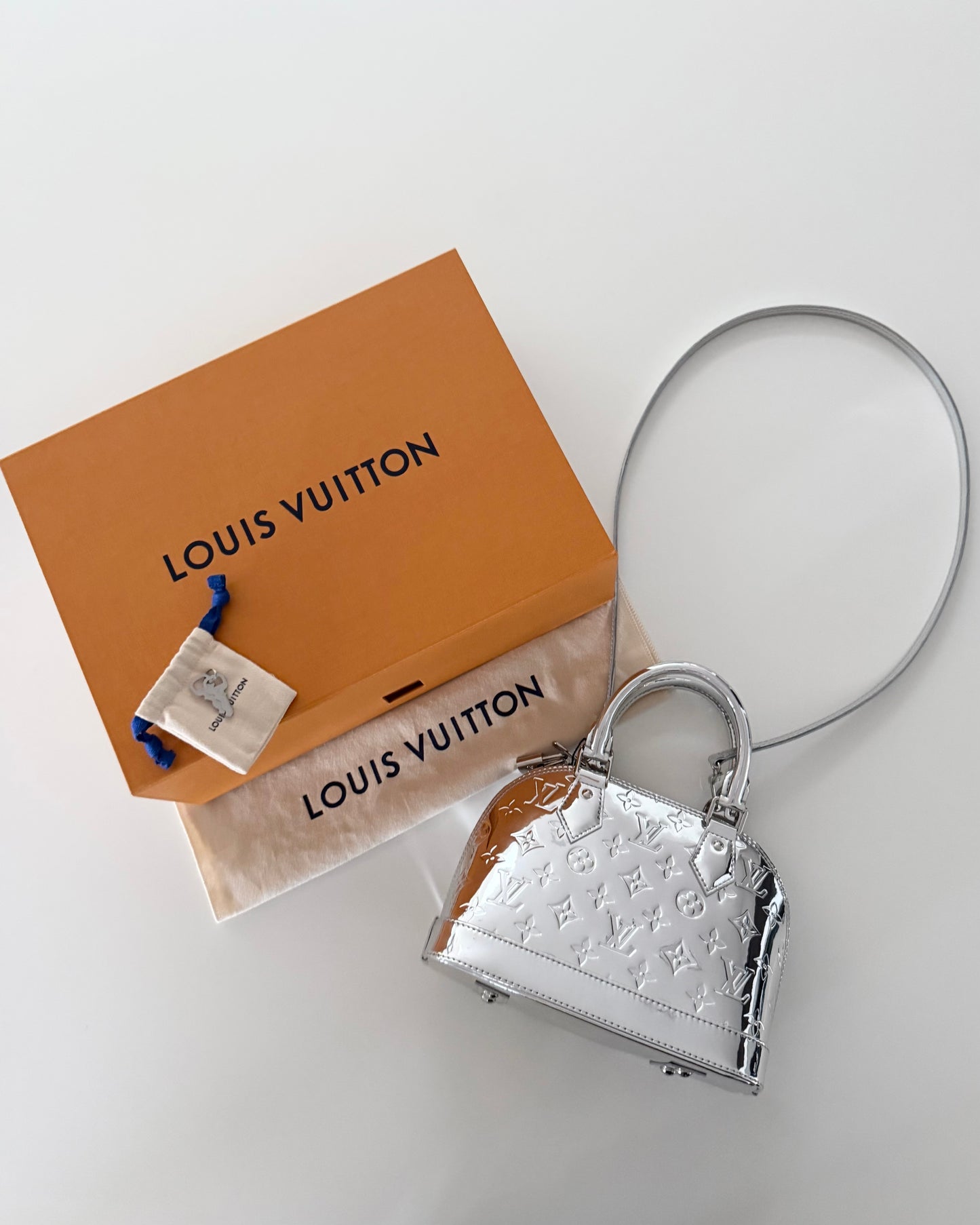 Louis Vuitton Silver Mirror Canvas Alma BB from 2025