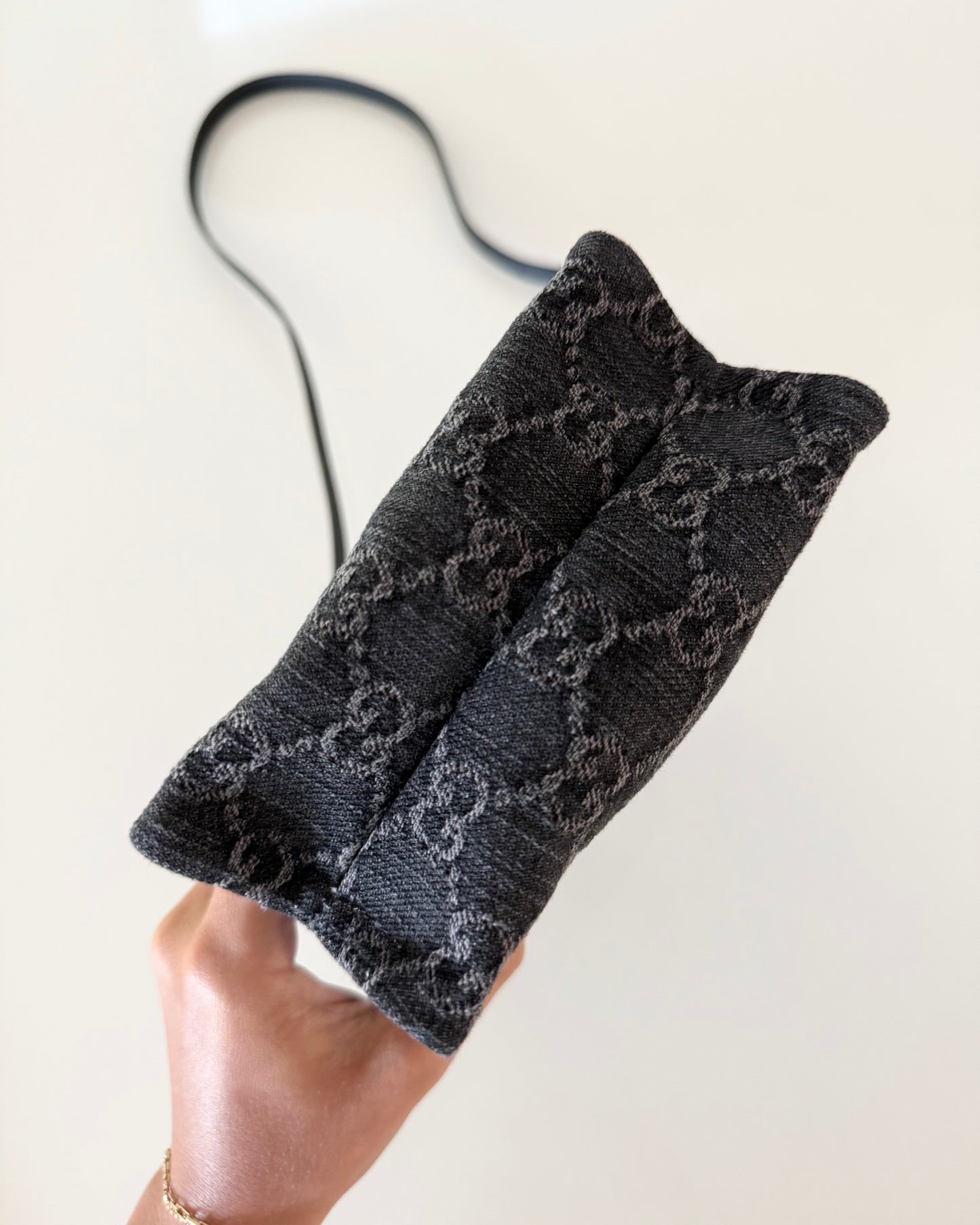 Gucci Black Denim and Leather Mini Tote