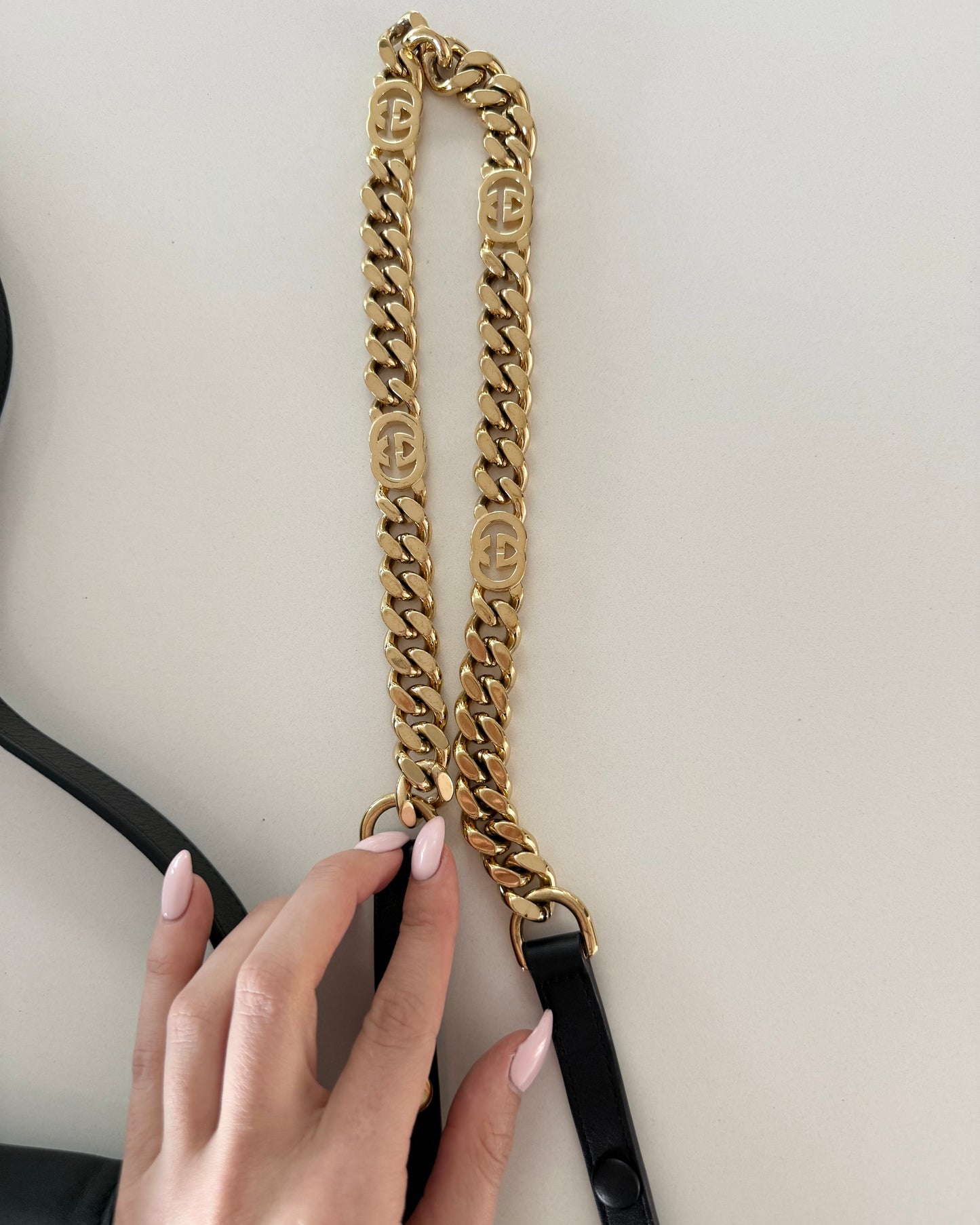 Gucci Black Leather Blondie Shoulder Bag