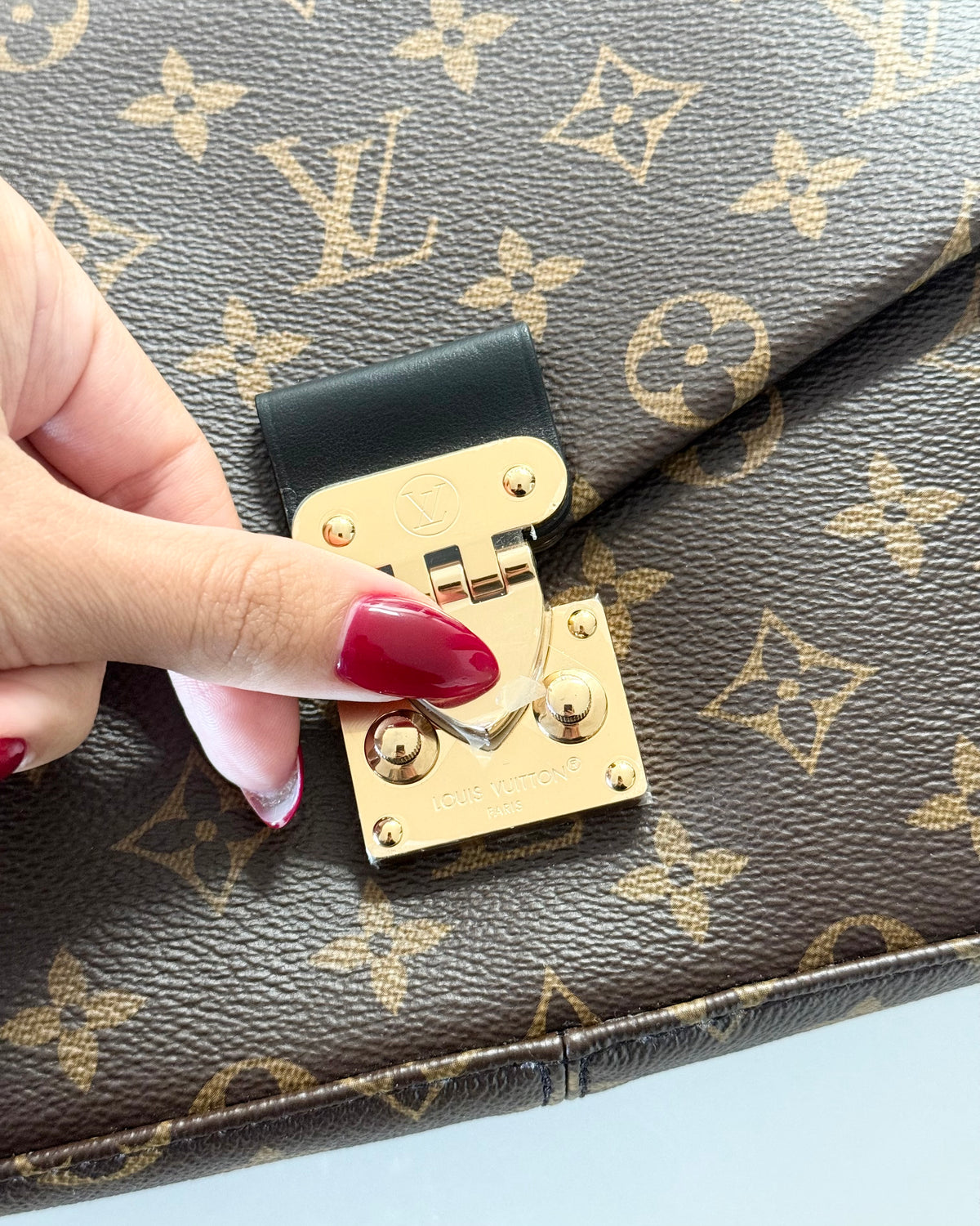 Louis Vuitton Monogram Canvas Studded Trunkie Bag